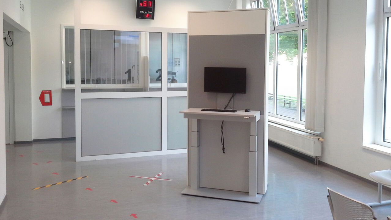 Trennwand, Infostele, Jobcenter