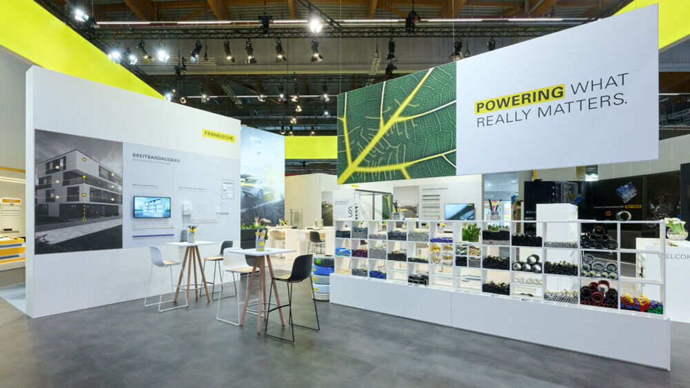 Messestand Fränkische Rohrwerke, Messe Light + Building Frankfurt, Messebau ISINGERMERZ