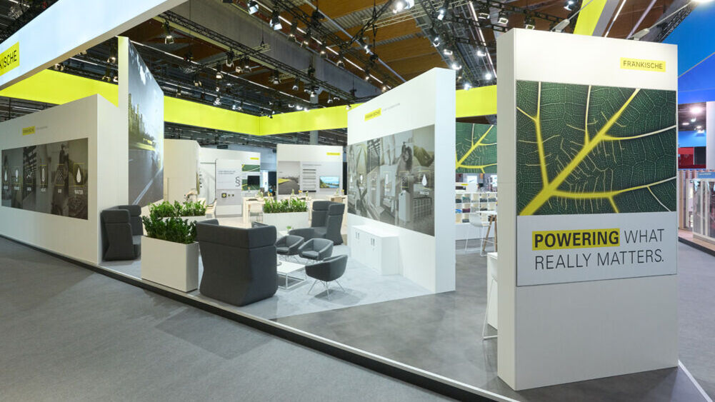 Messestand Fränkische Rohrwerke, Messe Light + Building Frankfurt, Messebau ISINGERMERZ